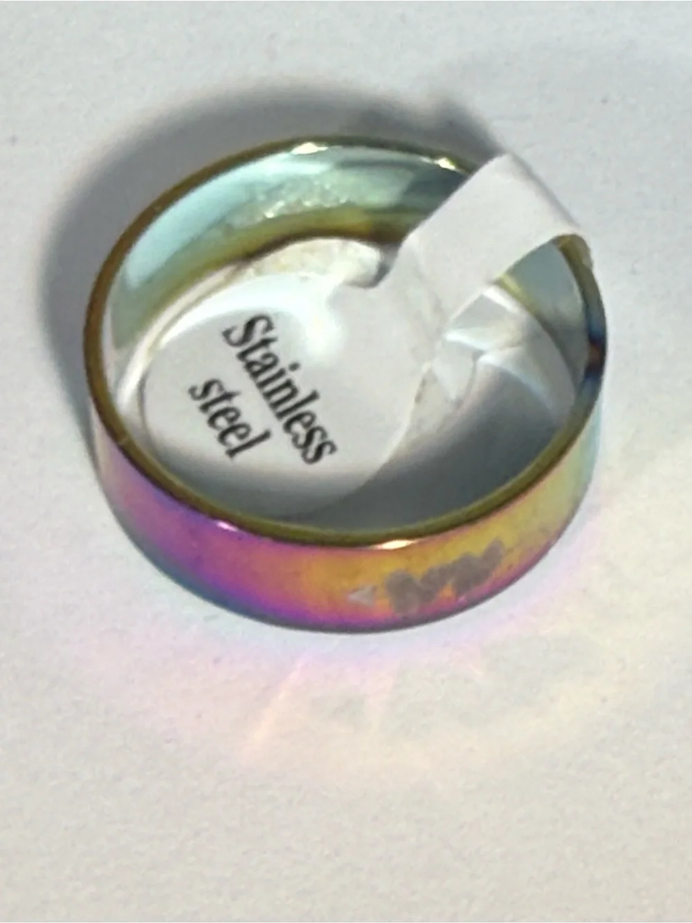 Mixed Bundle of 10 NWT Men's Stainless Steel Band Ring in Multicolor Finish